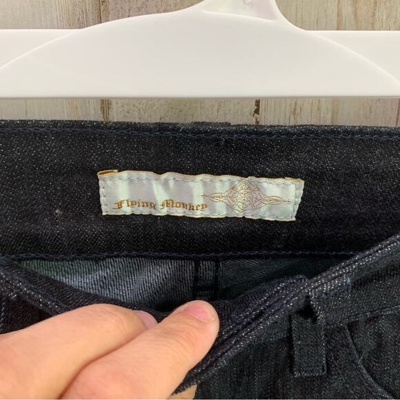 NWT Flying Monkey Dark Wash Bootcut Flare Leg Jeans - Picture 2 of 5